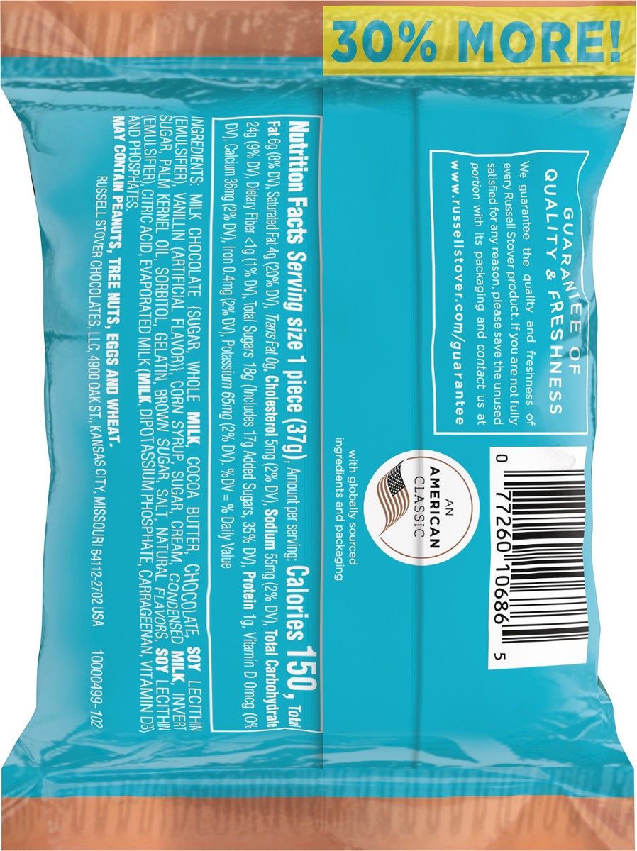 slide 8 of 8, RUSSELL STOVER Easter Caramel & Marshmallow Milk Chocolate Easter Egg, 1.3 oz., 1.3 oz