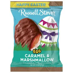 RUSSELL STOVER Easter Caramel & Marshmallow Milk Chocolate Easter Egg, 1.3 oz.