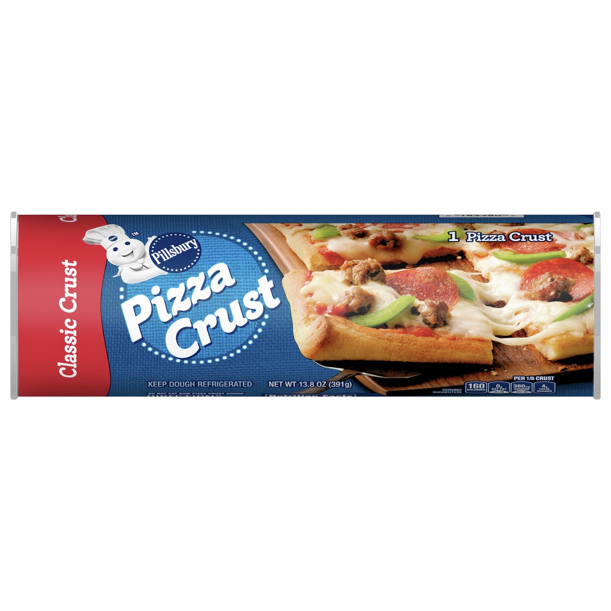 slide 1 of 3, Pillsbury Classic Pizza Crust, 1 ct., 13.8 oz, 1 ct