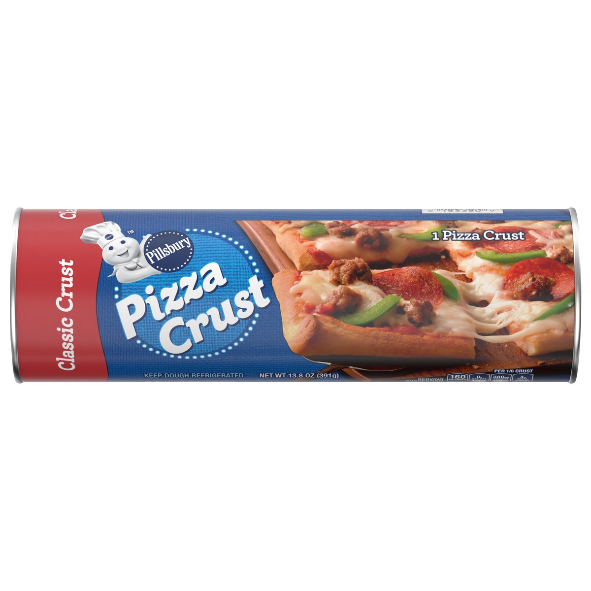 slide 1 of 3, Pillsbury Refrigerated Classic Pizza Crust, 13.8 oz., 1 ct