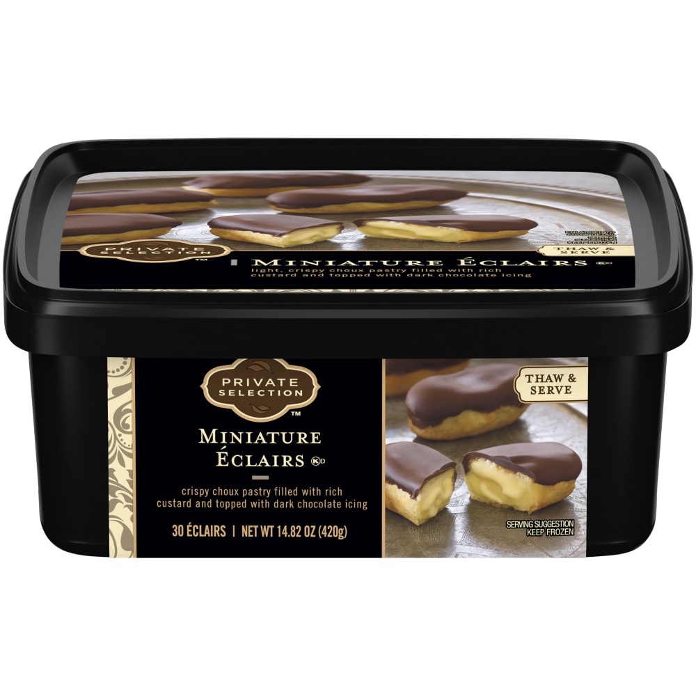 slide 1 of 1, Private Selection Miniature Eclairs, 14.82 oz