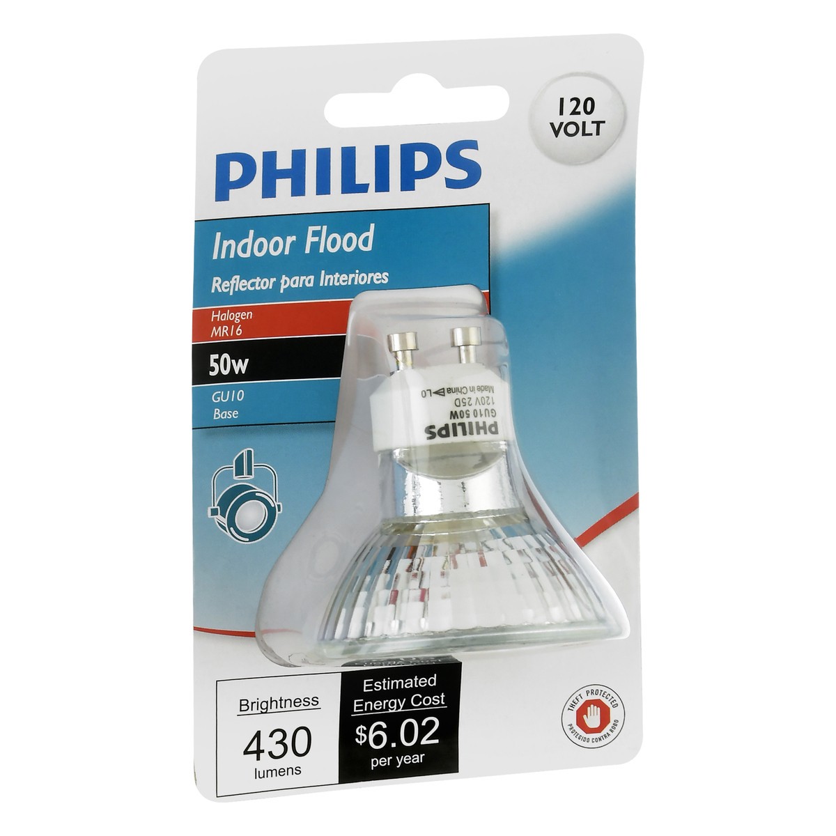 slide 2 of 9, Philips 50 Watts Indoor Flood Halogen Light Bulb 1 ea, 1 ea