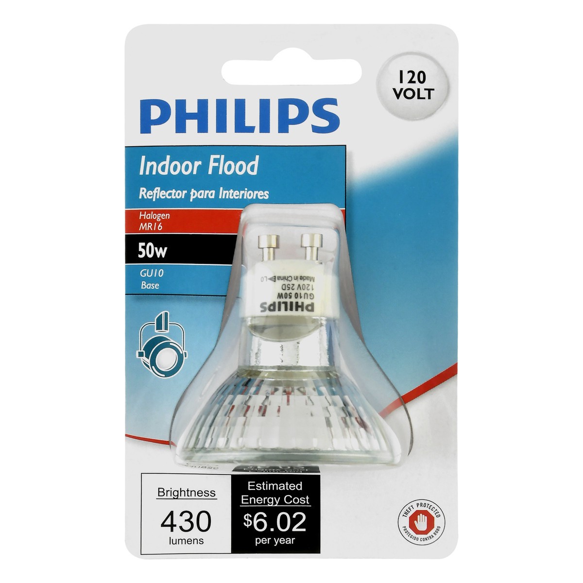 slide 1 of 9, Philips 50 Watts Indoor Flood Halogen Light Bulb 1 ea, 1 ea