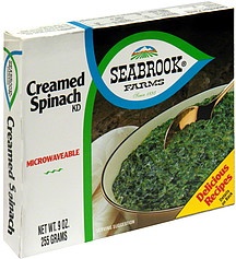 slide 1 of 8, Seabrook Farms Creamed Spinach, 9 oz