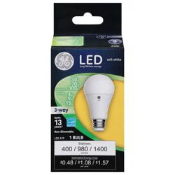 GE Led 3-Way 4-Watt/10-Watt/16-Watt (30-Watt/70-Watt/100-Watt) Soft White A21 Bulb