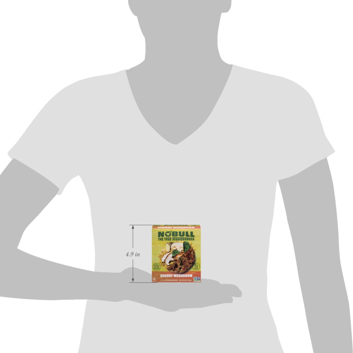 slide 9 of 14, NoBull Savory Mushroom Veggieburgers 2 - 0.25 lb Each, 2 ct