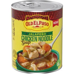 Old El Paso Jalapeno Chicken Noodle Soup, Ready to Serve Canned Soup, 18.5 oz