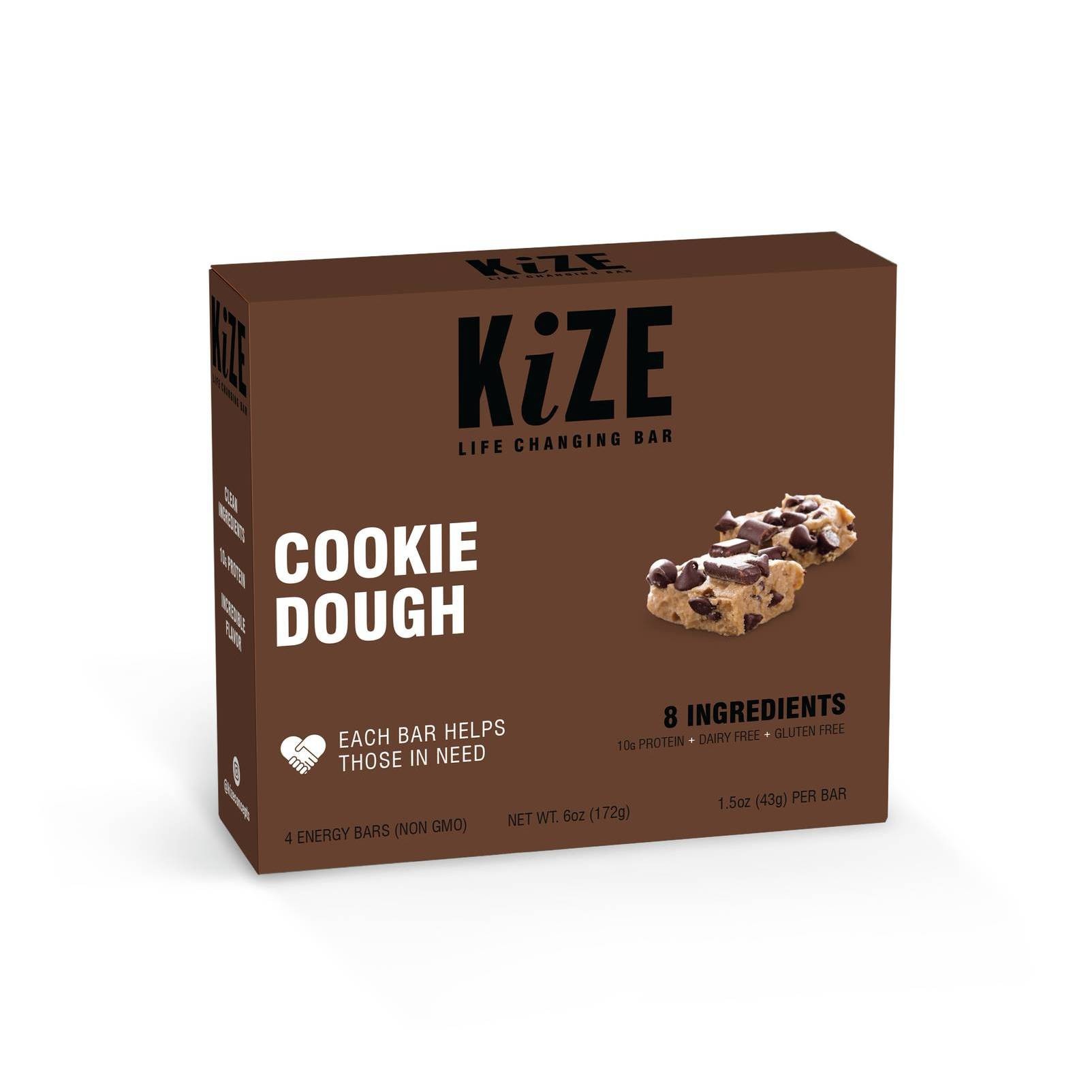 slide 1 of 3, Kize Raw Energy Bar Cookie Dough, 6 oz