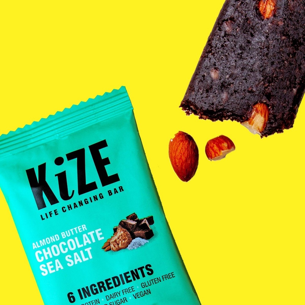 slide 2 of 3, Kize Raw Energy Bar Almond Butter Chocolate Sea Salt, 6 oz