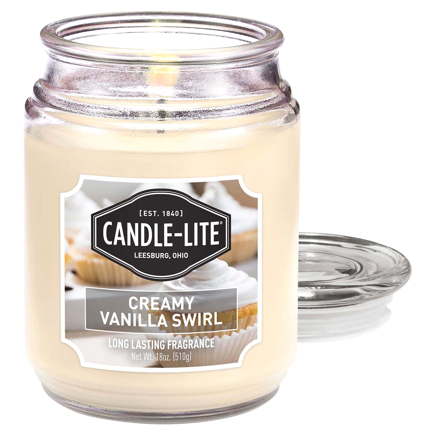 slide 1 of 2, Candle-Lite Creamy Vanilla Swirl Candle 1 ea, 1 ct