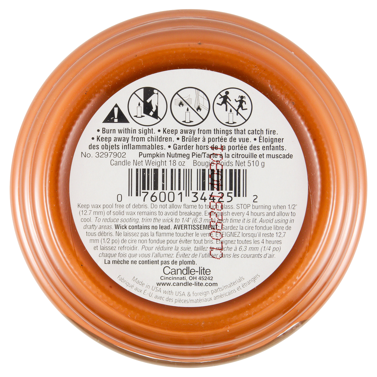 slide 2 of 2, Candle-Lite Pumpkin Nutmeg Pie Candle 1 Each, 1 ct