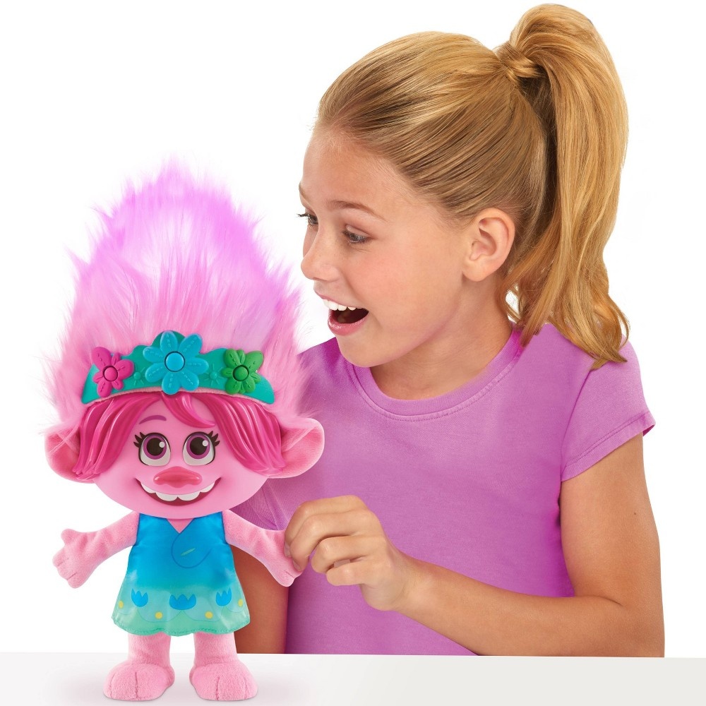 slide 4 of 5, Trolls World Tour Color Poppin' Poppy Plush Fashion Doll, 1 ct