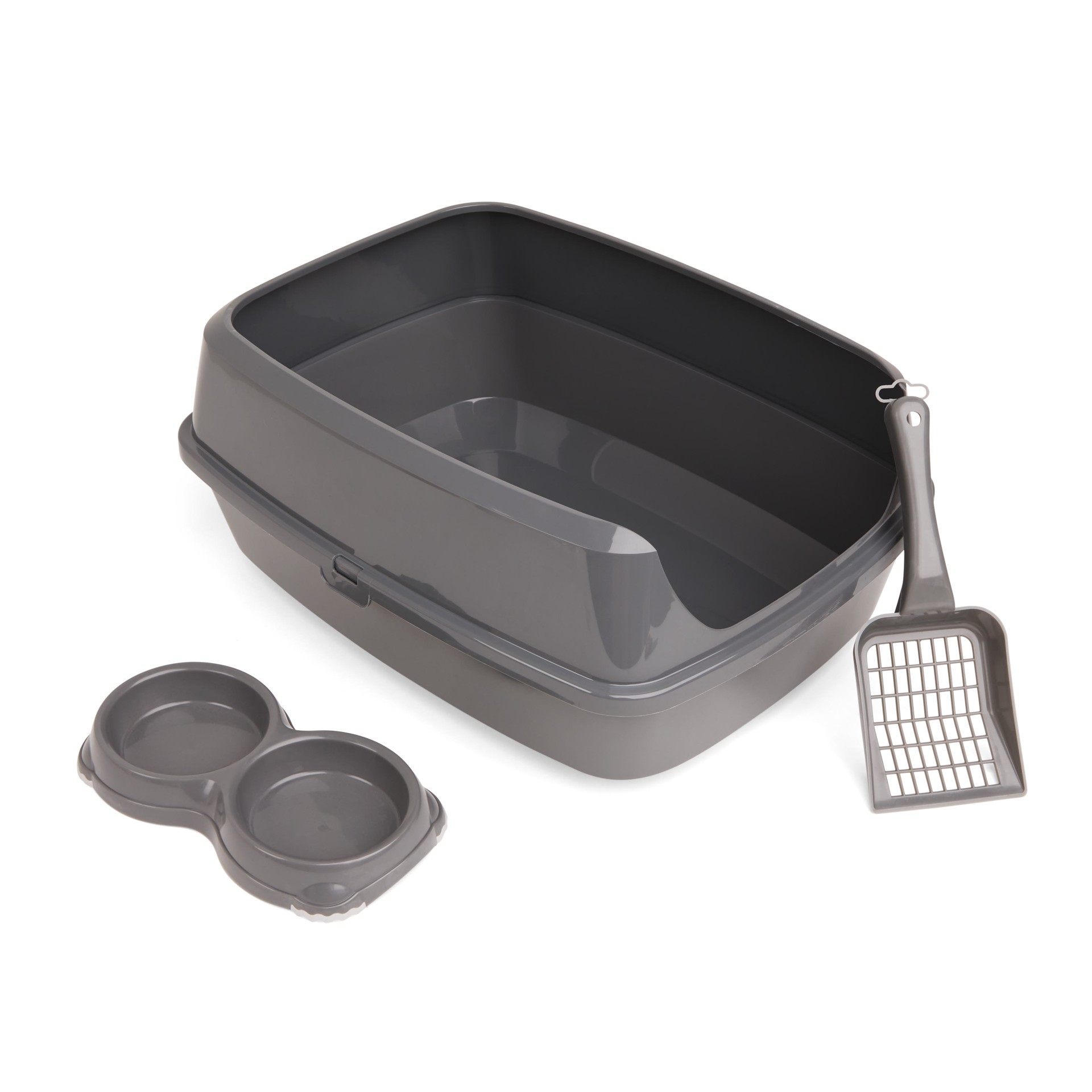 slide 1 of 1, So Phresh Grey Litter Box Starter Bundle, 1 ct