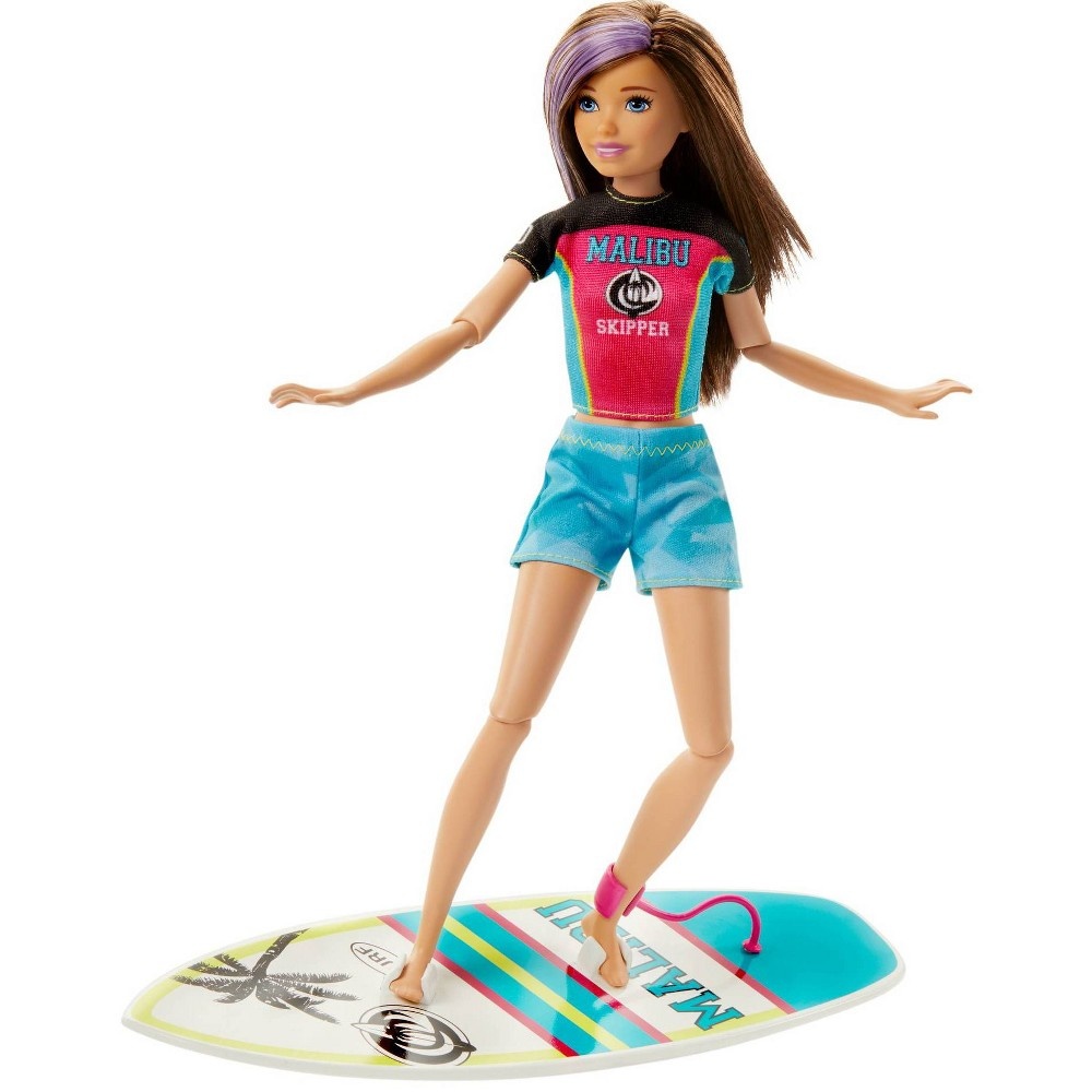 slide 3 of 6, Barbie Sports Skipper Surfing Doll, 1 ct