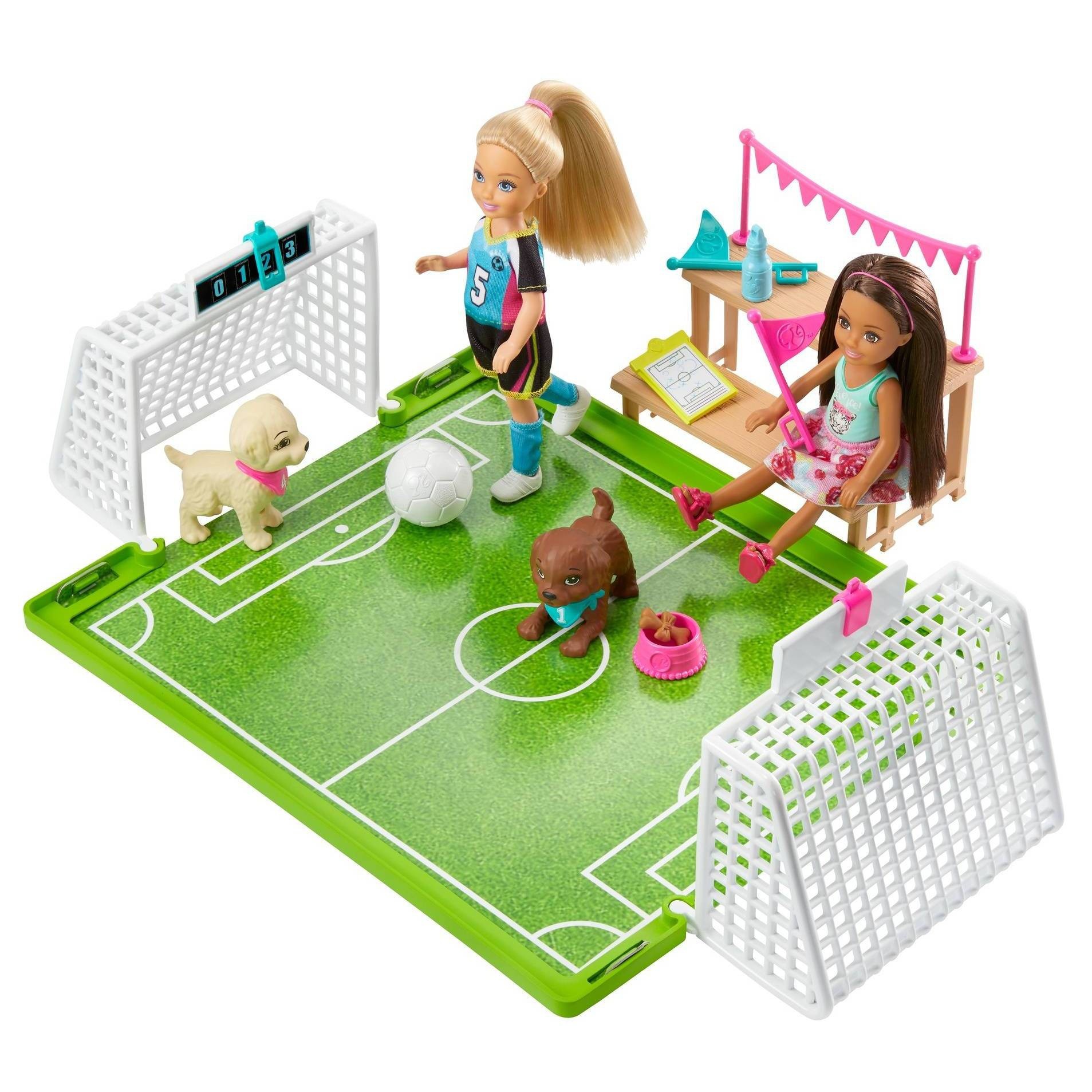 slide 1 of 6, Barbie Chelsea Soccer Playset, 1 ct