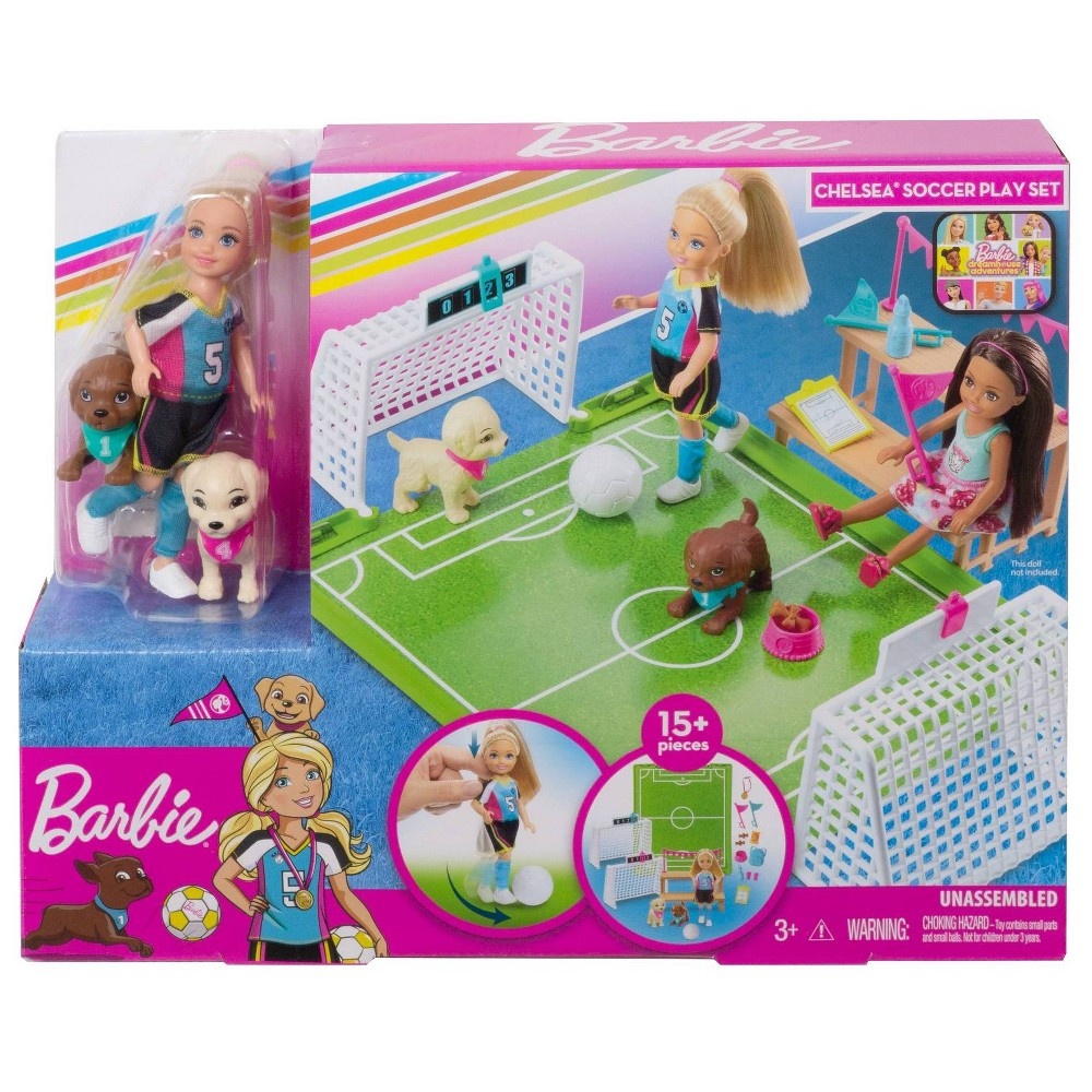 slide 6 of 6, Barbie Chelsea Soccer Playset, 1 ct