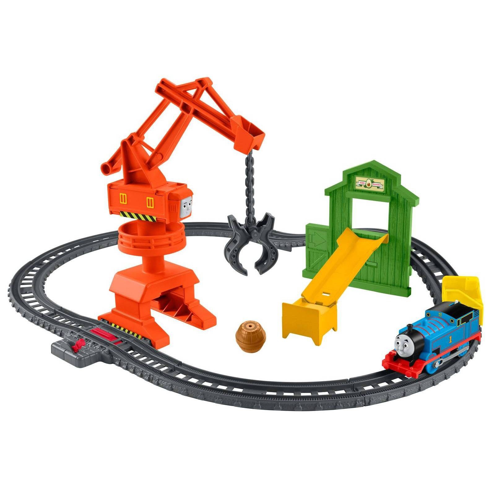 slide 1 of 5, Thomas & Friends TrackMaster Cassia Crane & Cargo Set, 1 ct