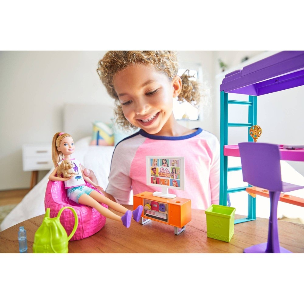 slide 3 of 6, Barbie Team Stacie Room Playset, 1 ct