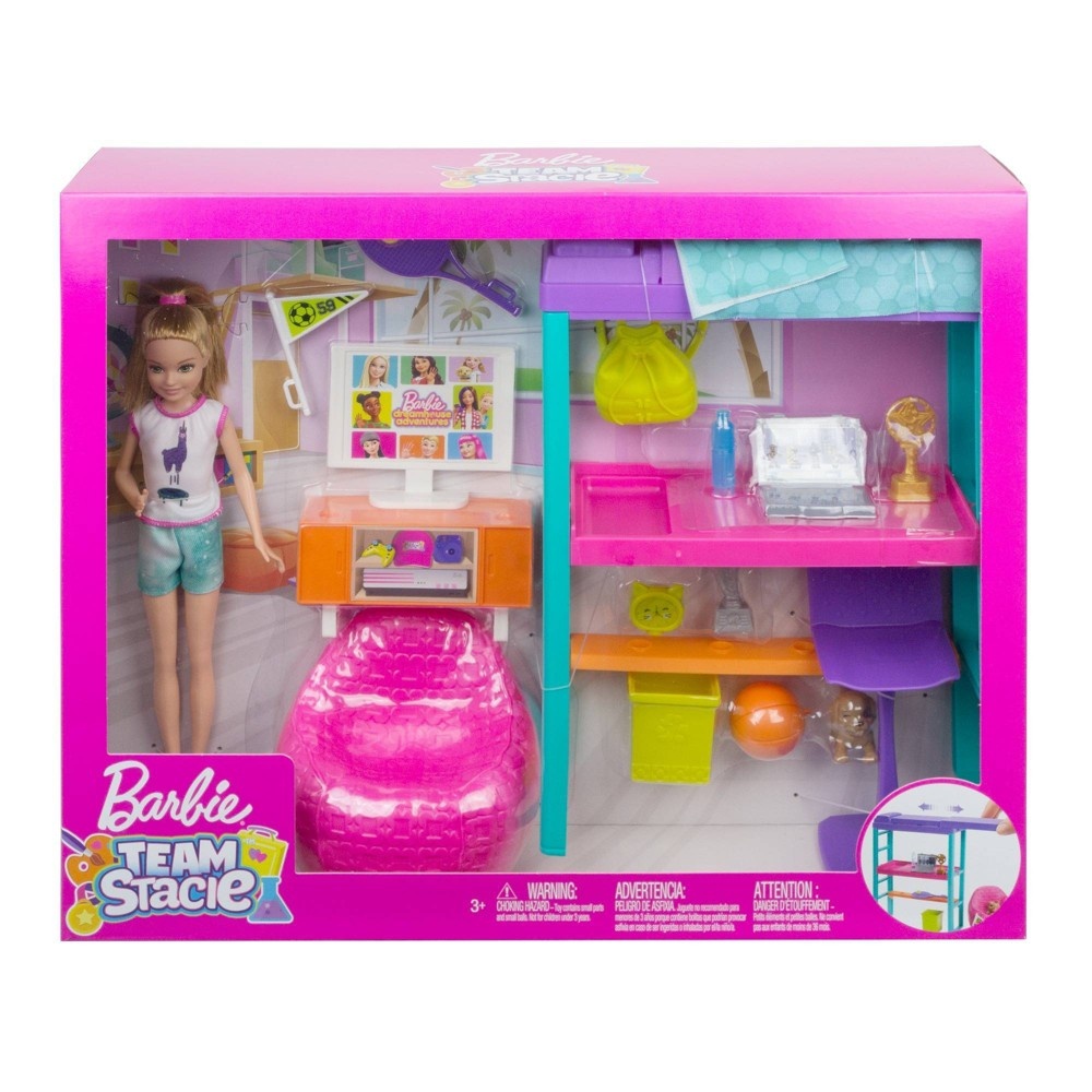 slide 5 of 6, Barbie Team Stacie Room Playset, 1 ct