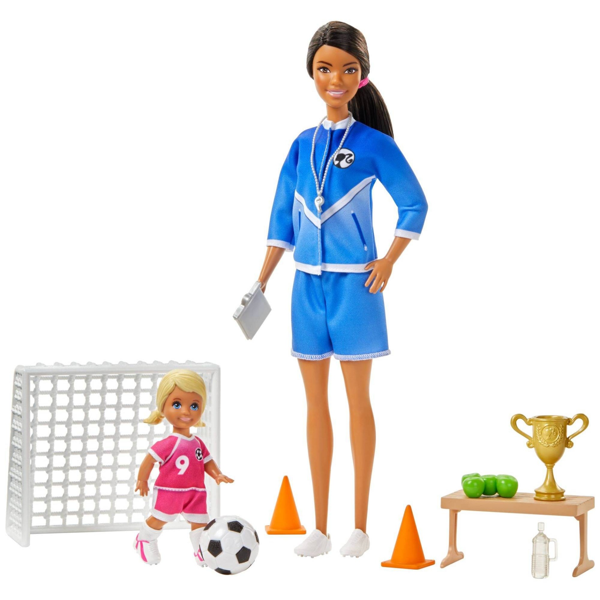 barbie soccer playset