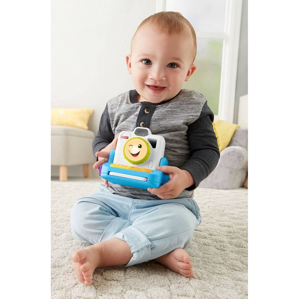 slide 2 of 6, Laugh & Learn Fisher-Price Laugh 'N Learn Click & Learn Instant Camera, 1 ct