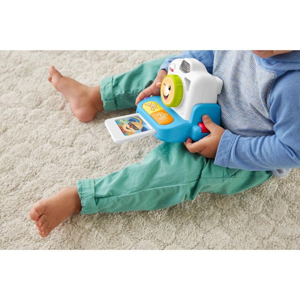 slide 4 of 6, Laugh & Learn Fisher-Price Laugh 'N Learn Click & Learn Instant Camera, 1 ct