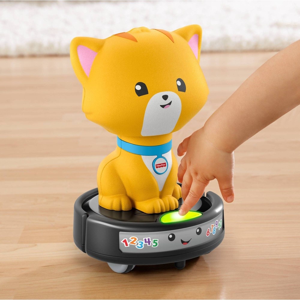 slide 3 of 6, Fisher-Price Laugh & Learn Crawl-after Cat on a Vac, 1 ct