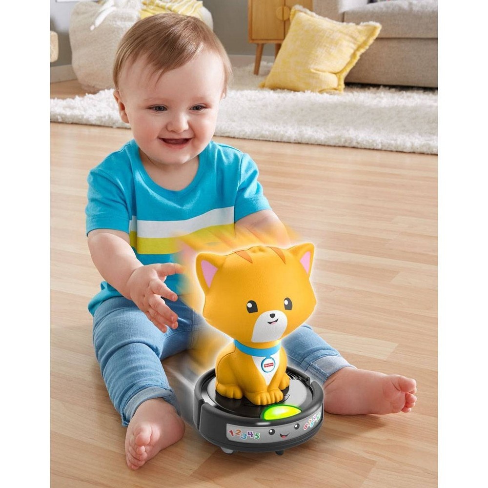 slide 5 of 6, Fisher-Price Laugh & Learn Crawl-after Cat on a Vac, 1 ct