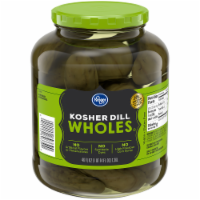 slide 1 of 4, Kroger Kosher Whole Dill Pickles - 46 fl oz, 46 fl oz