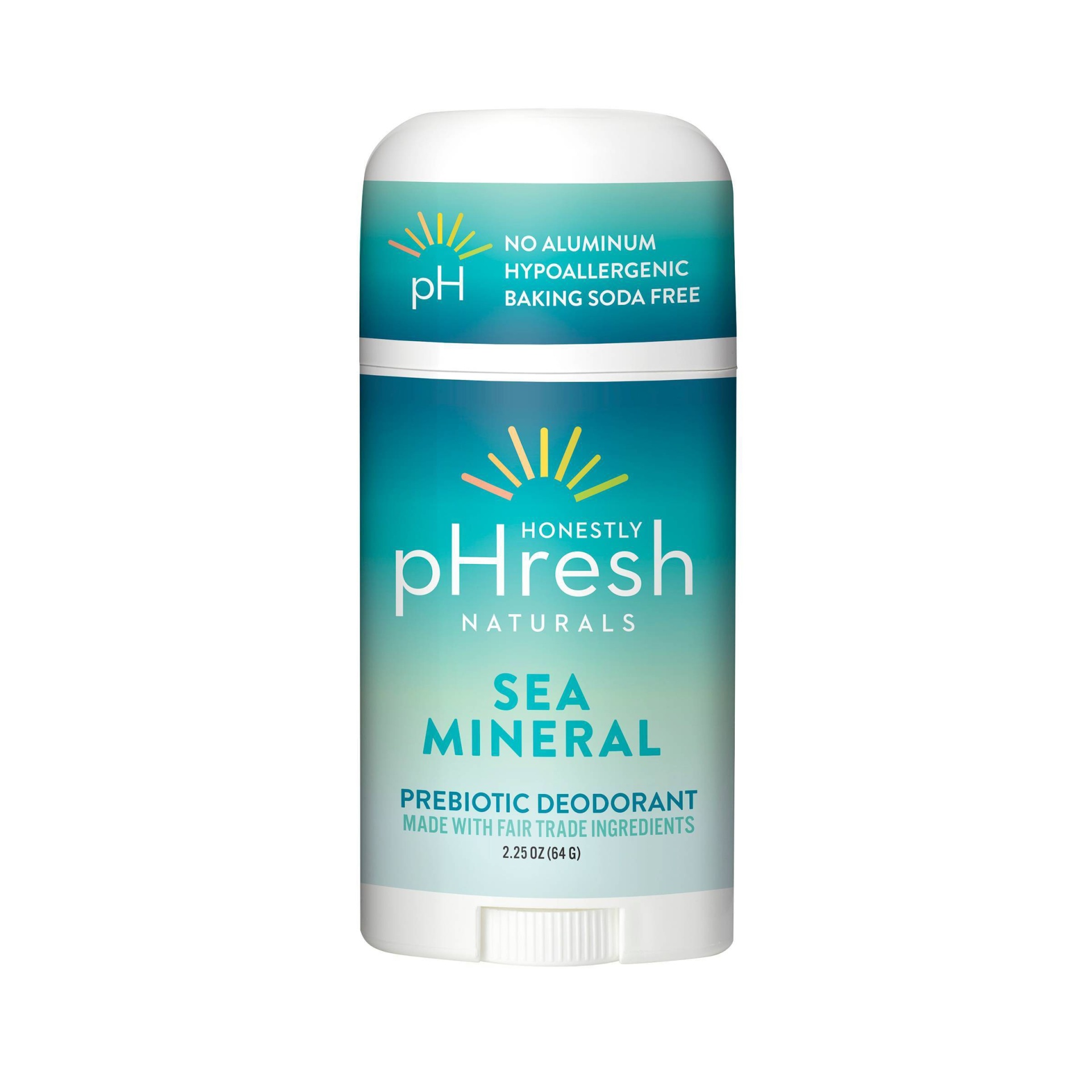 slide 1 of 2, Honestly pHresh Prebiotic Deodorant Sea Mineral, 1 ct