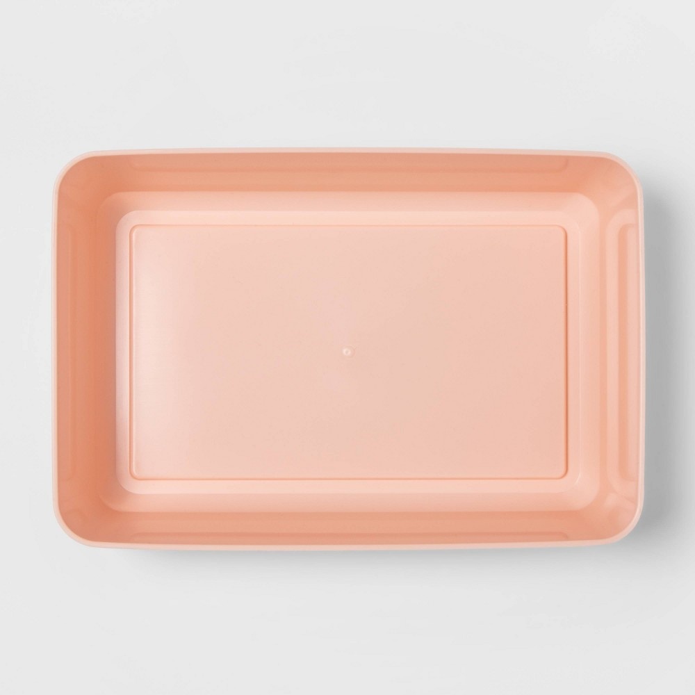 slide 2 of 2, Large Storage Trays Feather Peach - Room Essentials, 2 ct