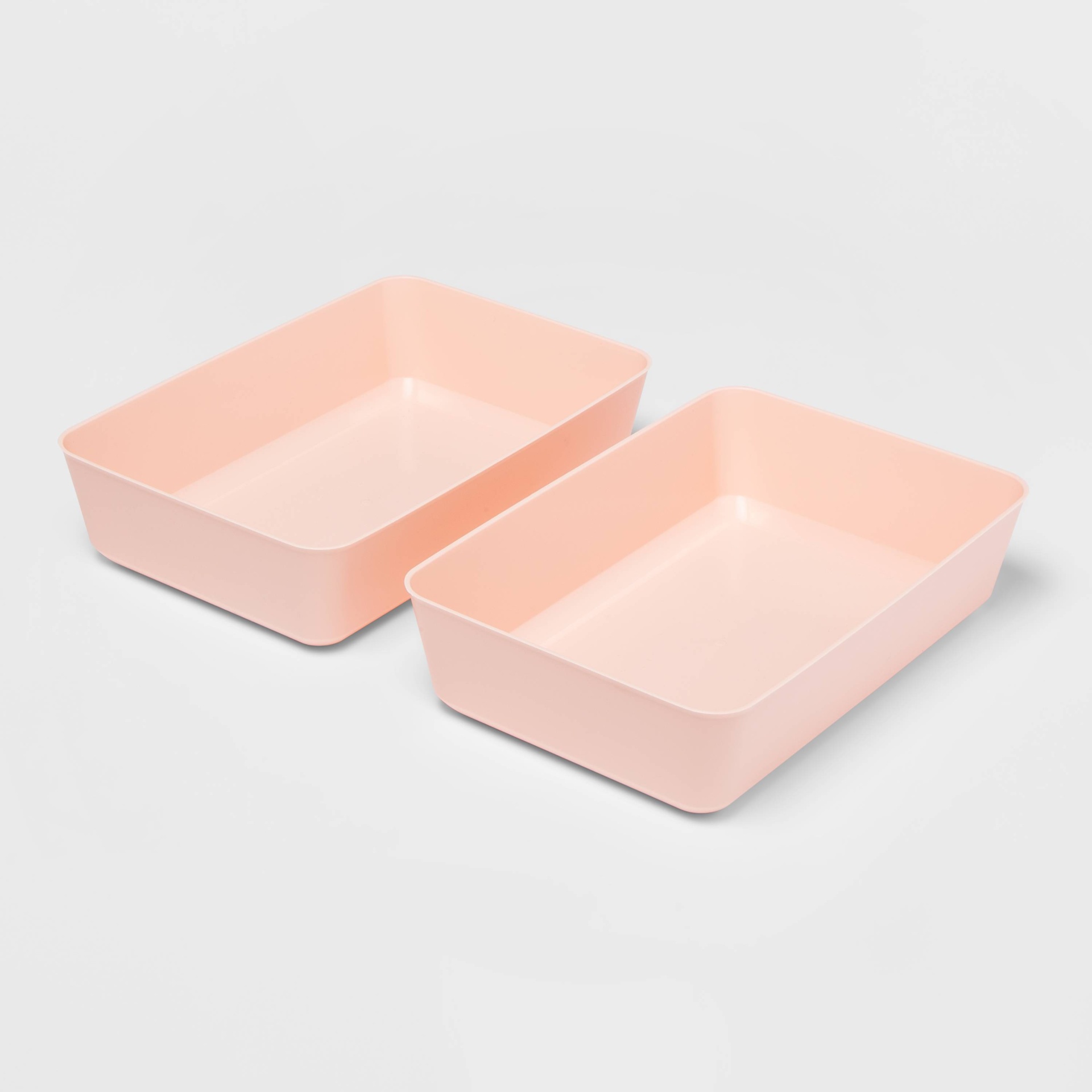 slide 1 of 2, Large Storage Trays Feather Peach - Room Essentials, 2 ct