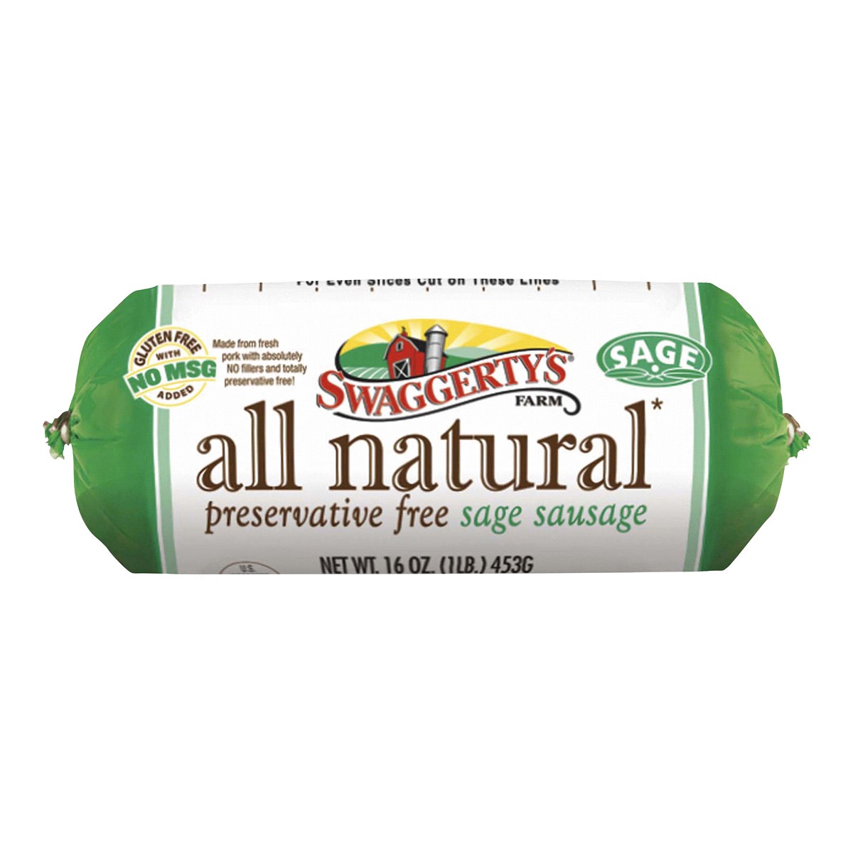 slide 1 of 5, SWAGGERTYS Swaggerty's All Natural Sausage Roll Sage, 16 oz