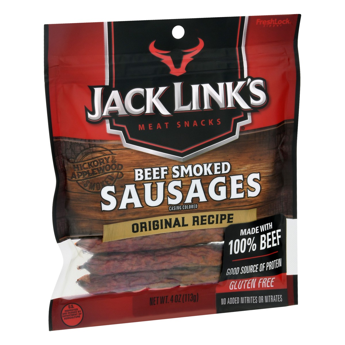 slide 2 of 9, Jack Link's Jack Links Smoked Beef Original Sausage - 4 Oz, 4 oz