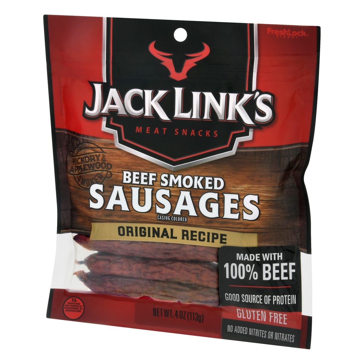 slide 3 of 9, Jack Link's Jack Links Smoked Beef Original Sausage - 4 Oz, 4 oz