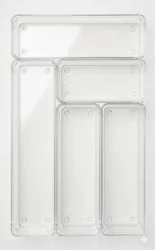 Havenstay 5 Piece Drawer Organizer, Clear