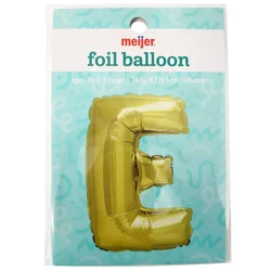 Meijer Foil Balloon, Letterr E, 14 in