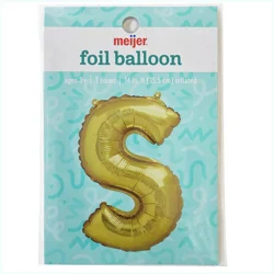 Meijer Foil Balloon, Letter S, 14 in