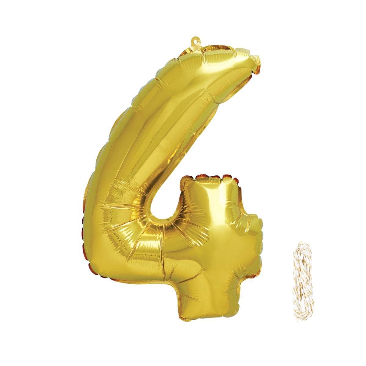 slide 1 of 1, Meijer Foil Balloon, Number 4, 14 in, 1 ct