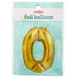 Meijer Foil Balloon, Number 0, 14 in