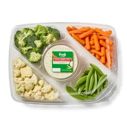 Fresh from Meijer Vegetable Tray with Hummus