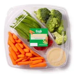 Fresh from Meijer Vegetable Tray with Hummus