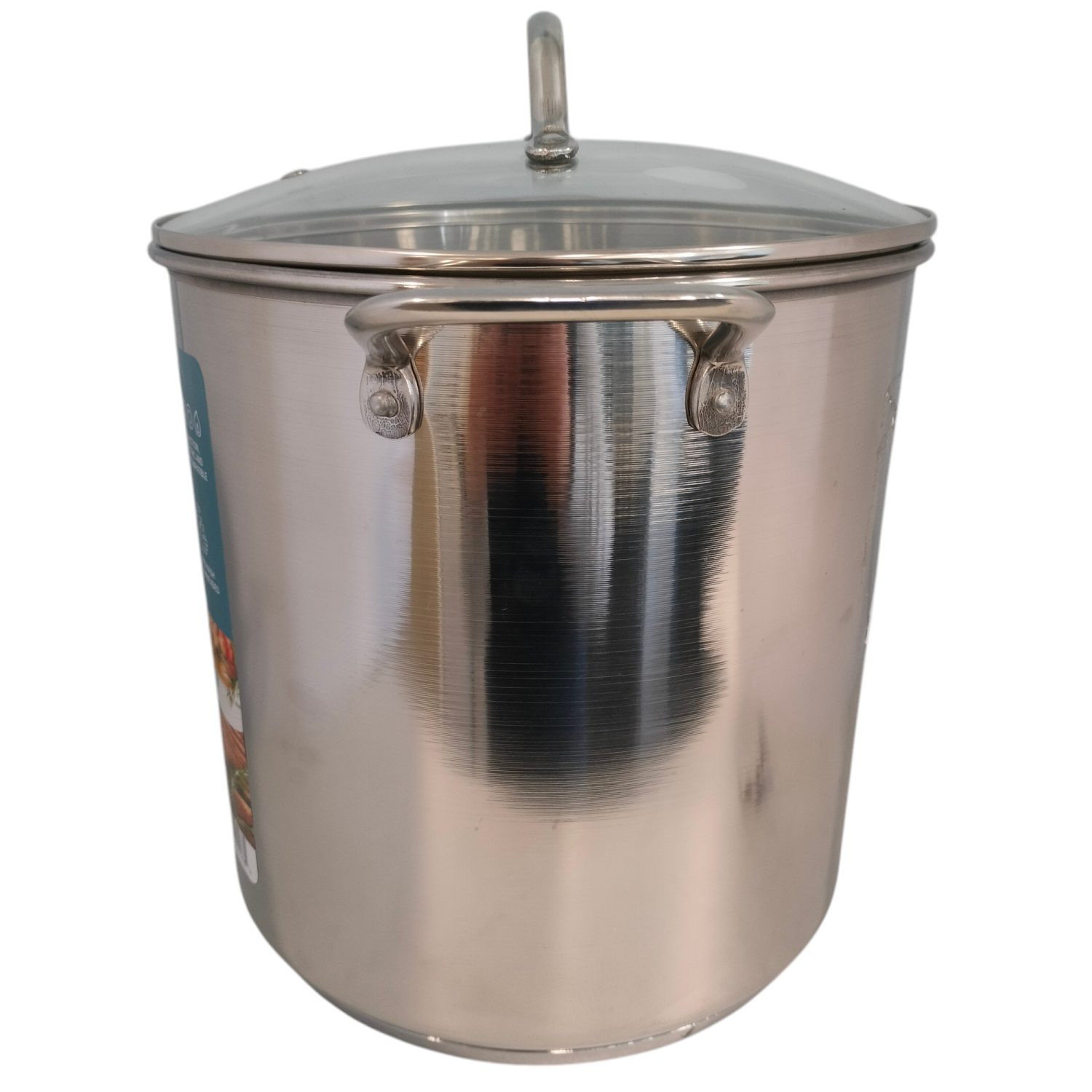 slide 2 of 5, Grand Gourmet Stainless Steel Stock Pot with Glass Lid, 12 qt