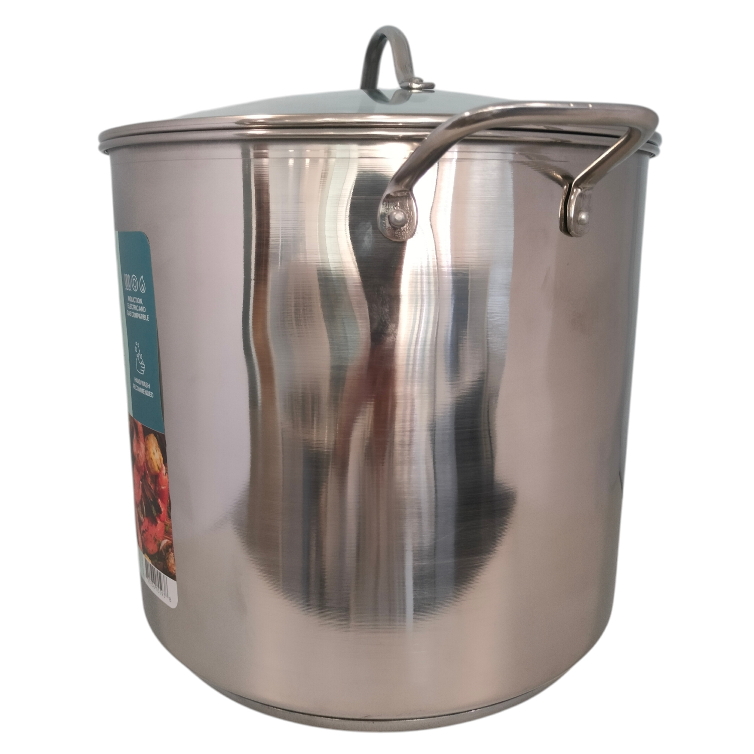slide 2 of 5, Grand Gourmet Stainless Steel Stock Pot with Glass Lid, 30 qt