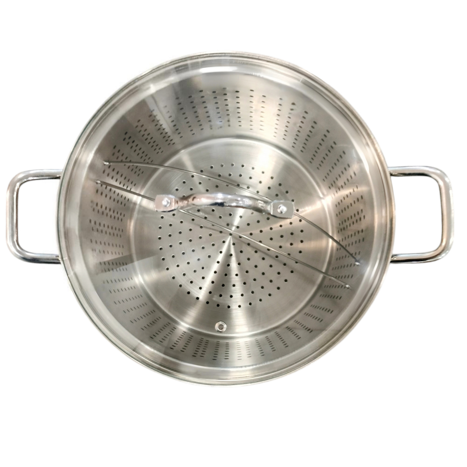 slide 5 of 5, Grand Gourmet Stainless Steel Stockpot with Steamer Basket, 20 Quart, 20 qt