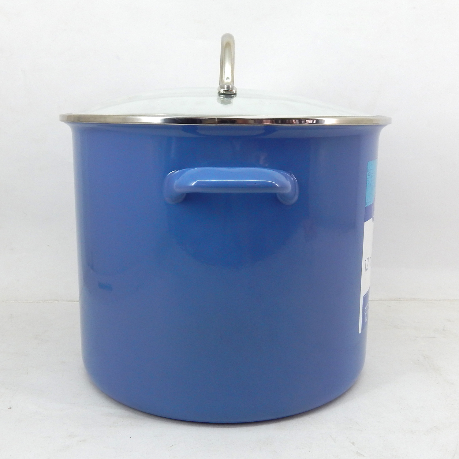 slide 2 of 5, Grand Gourmet GG Enamel Stock Pot Chambray Blue, 12 qt