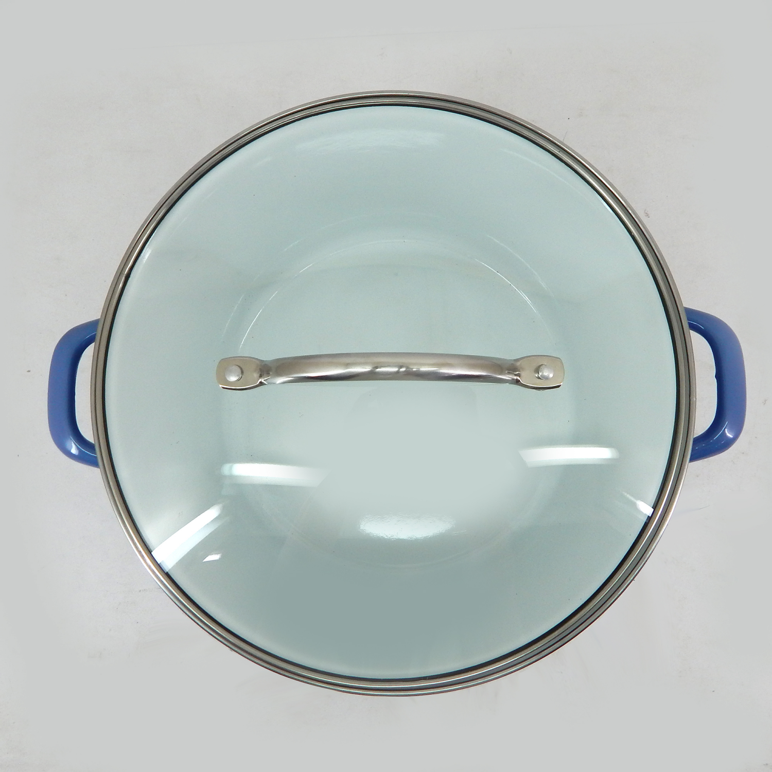 slide 5 of 5, Grand Gourmet GG Enamel Stock Pot Chambray Blue, 12 qt