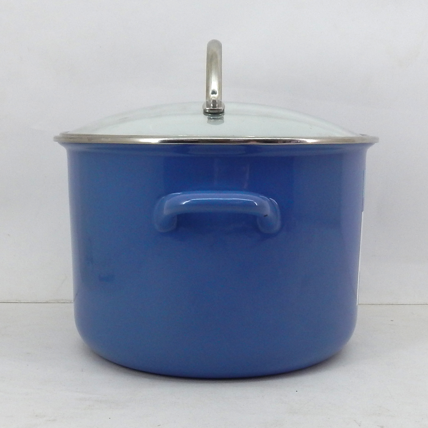 slide 2 of 5, Grand Gourmet GG Enamel Stock Pot Chambray Blue, 6 qt