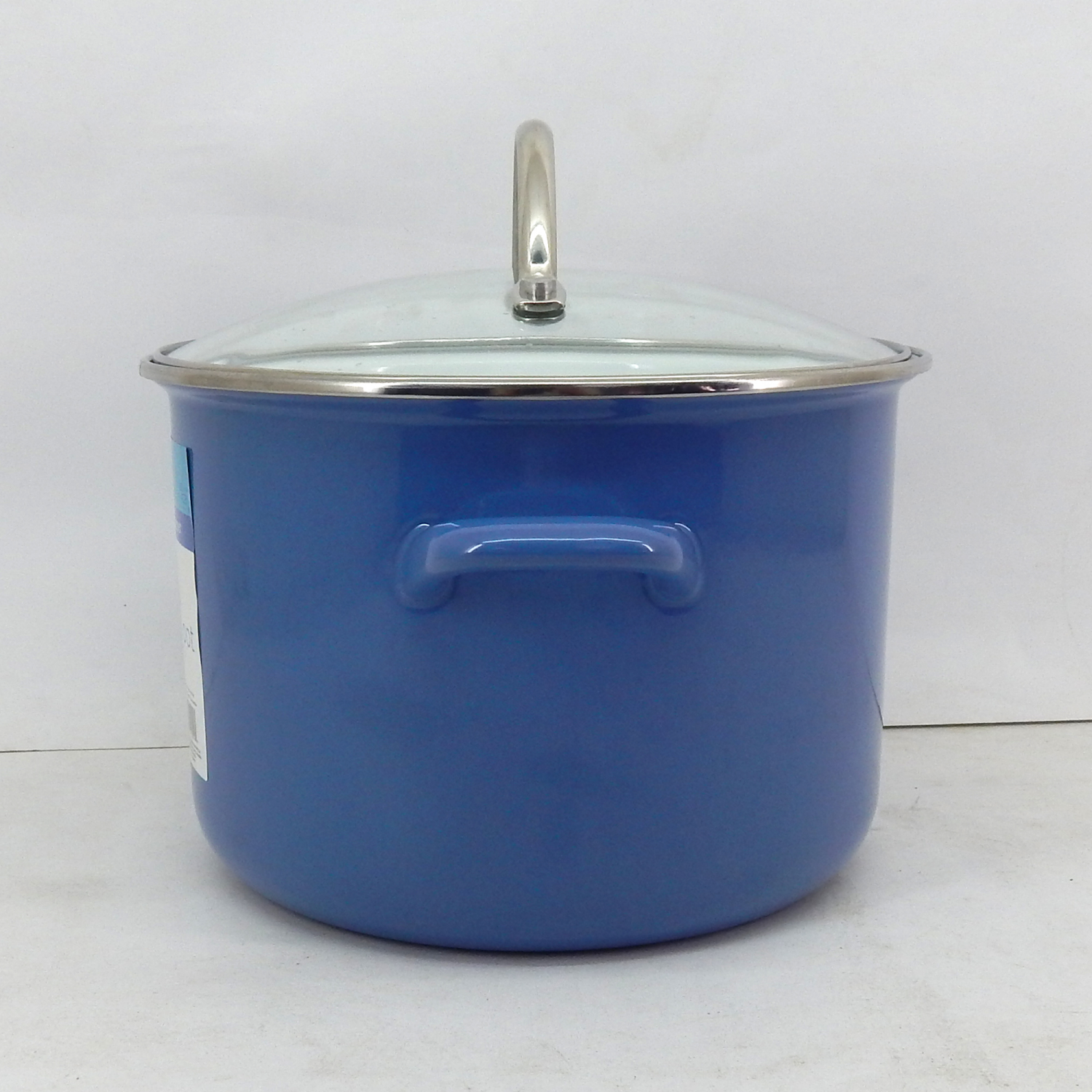 slide 3 of 5, Grand Gourmet GG Enamel Stock Pot Chambray Blue, 6 qt