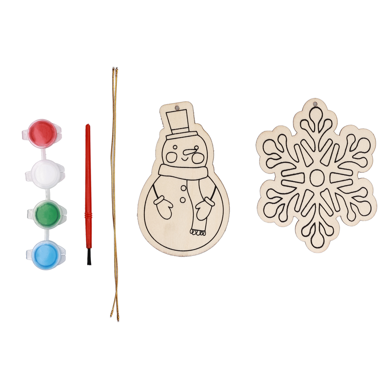 slide 3 of 3, Meijer Corporate Seasonal MCA PAINTING ORNAMENTS SMAN SFLAKE, 4 in